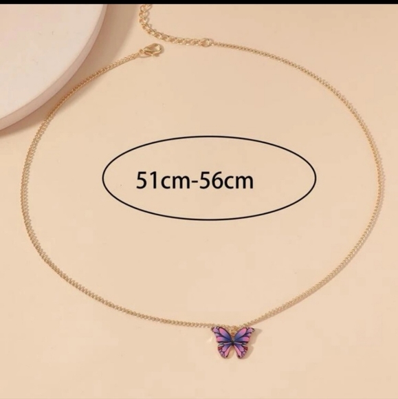 COPY - NEW pink/purple butterfly necklace - Picture 2 of 3